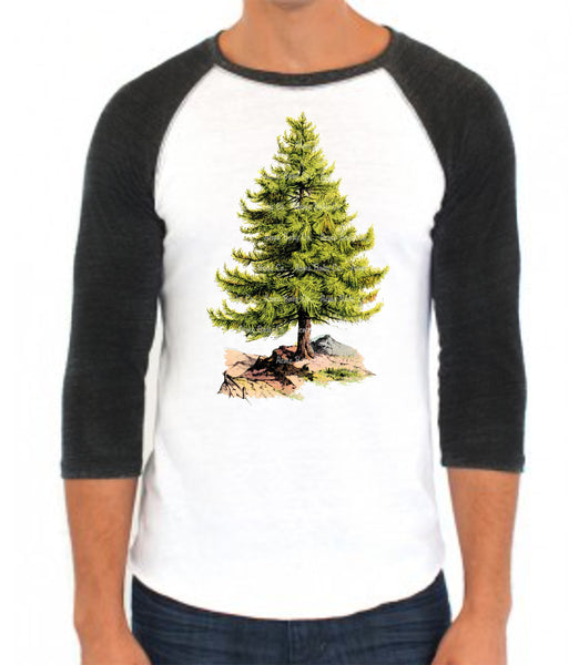 Pine Tree Adult Baseball Raglan