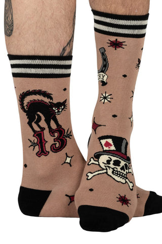 Superstitious Ink Crew Socks