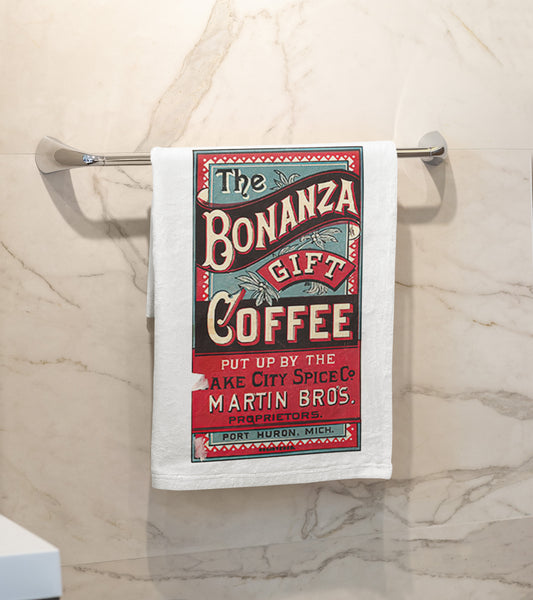 Bonanza Gift Coffee Organic Kitchen Tea Towel