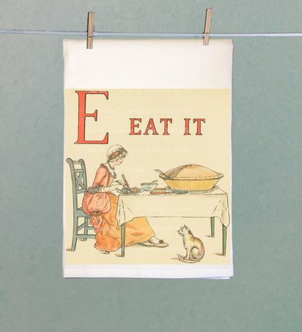 E Is for Eat It Organic Tea Towel