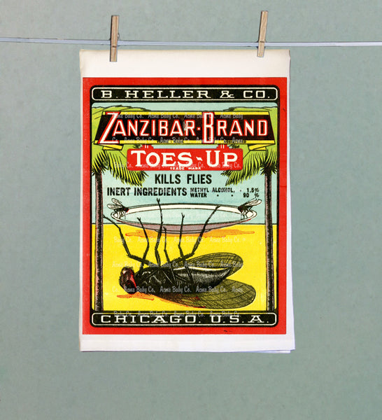 Zanzibar Brand Fly Killer Organic Kitchen Towel