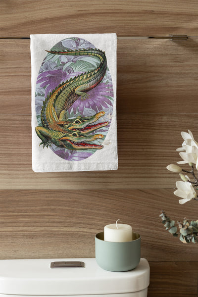 Twin Tides Gator Organic Kitchen Tea Towel