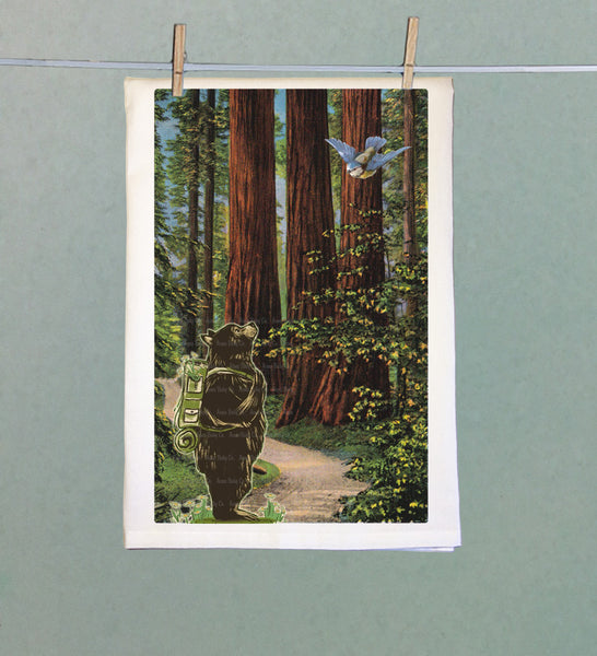 Daydreaming Bear Organic Kitchen Tea Towel