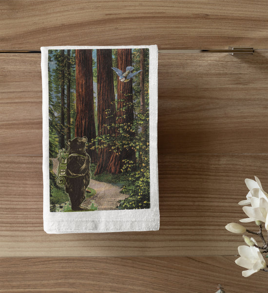 Daydreaming Bear Organic Kitchen Tea Towel