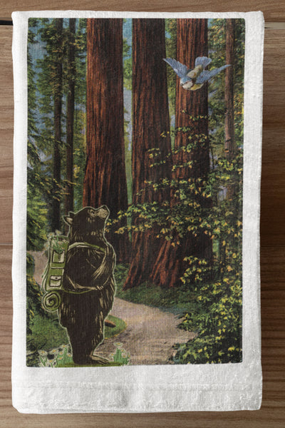 Daydreaming Bear Organic Kitchen Tea Towel