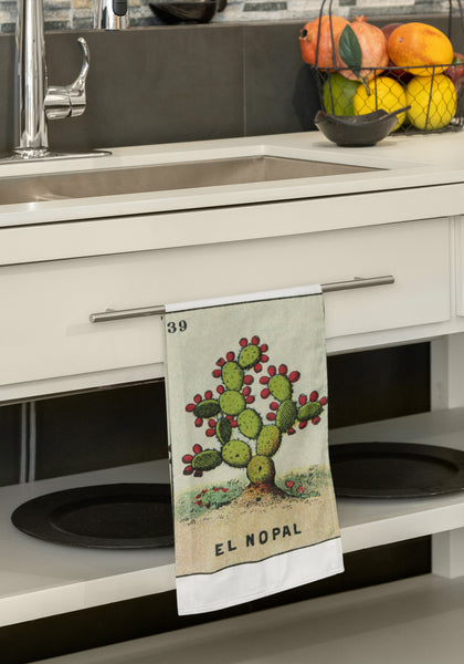 El Nopal Prickly Pear Organic Tea Towel