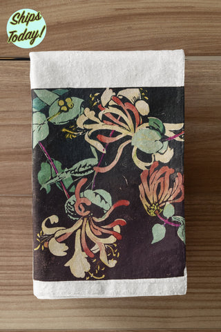 Honeysuckle Flowers Organic Tea Towel