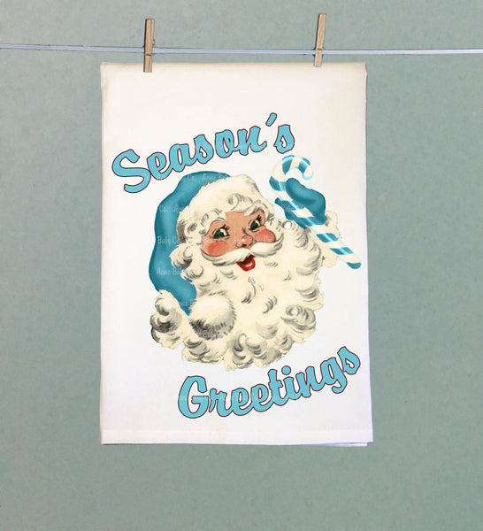 Jolly Santa Organic Tea Towel