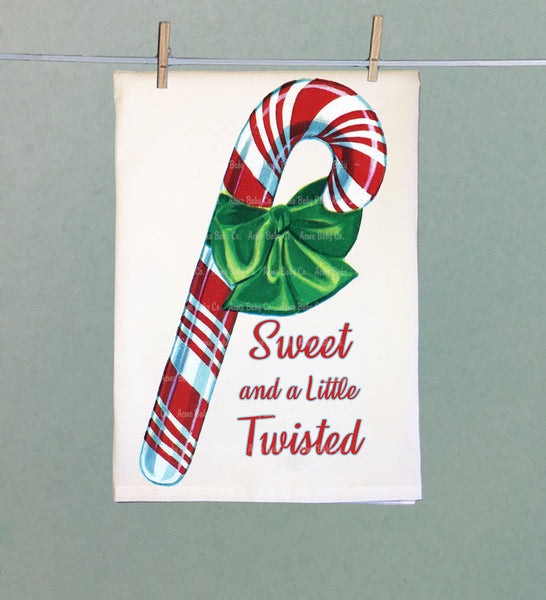 Sweet and a Little Twisted Organic Tea Towel