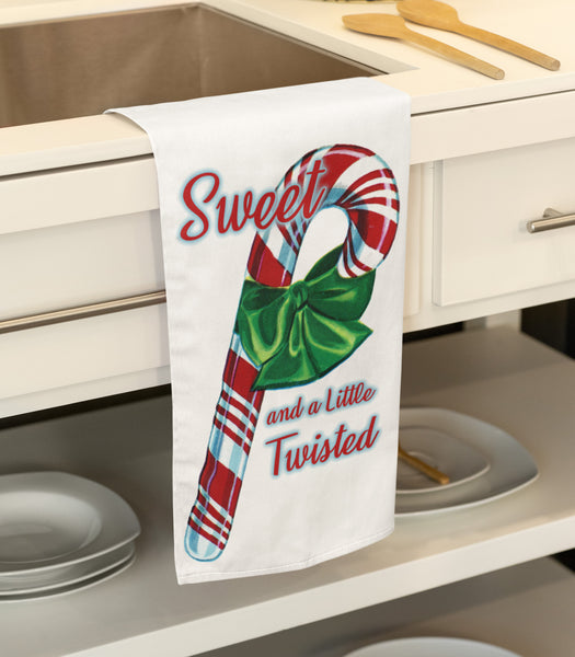 Sweet and a Little Twisted Organic Tea Towel
