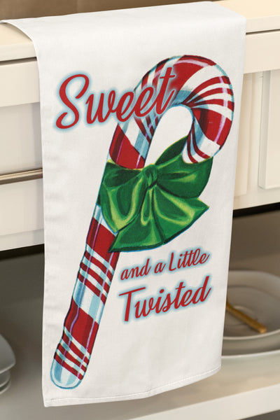 Sweet and a Little Twisted Organic Tea Towel