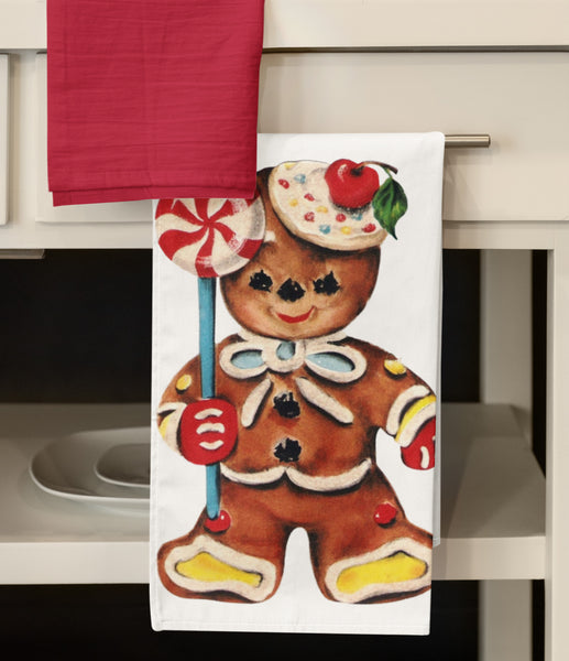 Gingerbread Man Organic Tea Towel