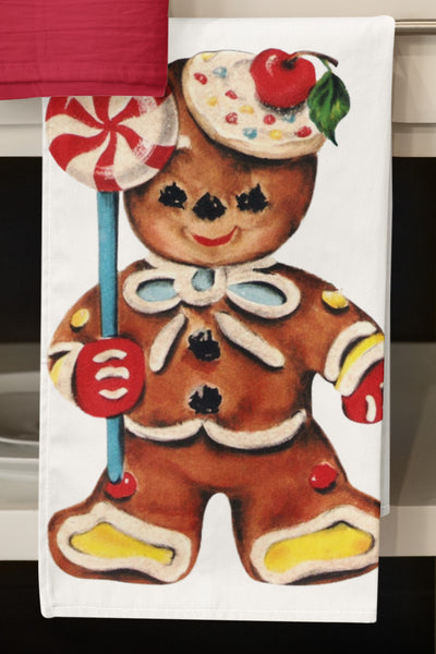 Gingerbread Man Organic Tea Towel