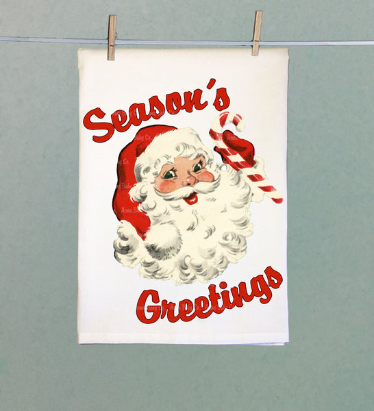 Jolly Santa Organic Tea Towel