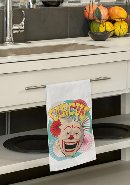Circus Clown Retro Organic Kitchen Towel