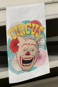 Circus Clown Retro Organic Kitchen Towel