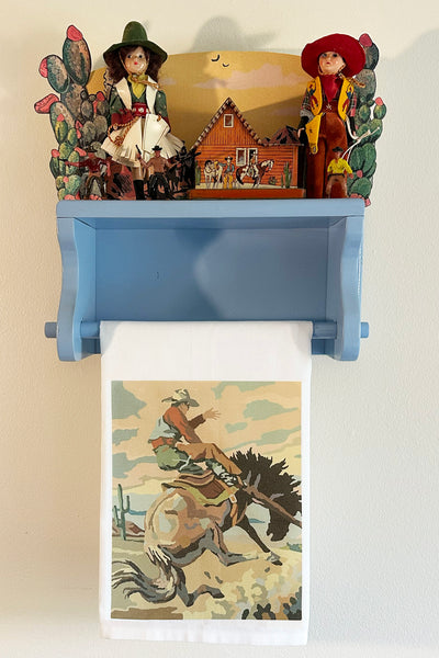 Paint By Numbers Cowboy Organic Kitchen Towel