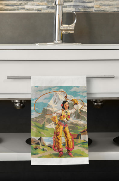 Roper Cowgirl Organic Tea Towel