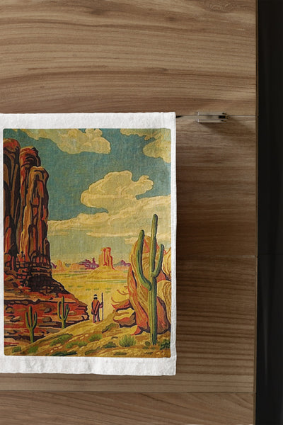 Southwest Desert Organic Tea Towel