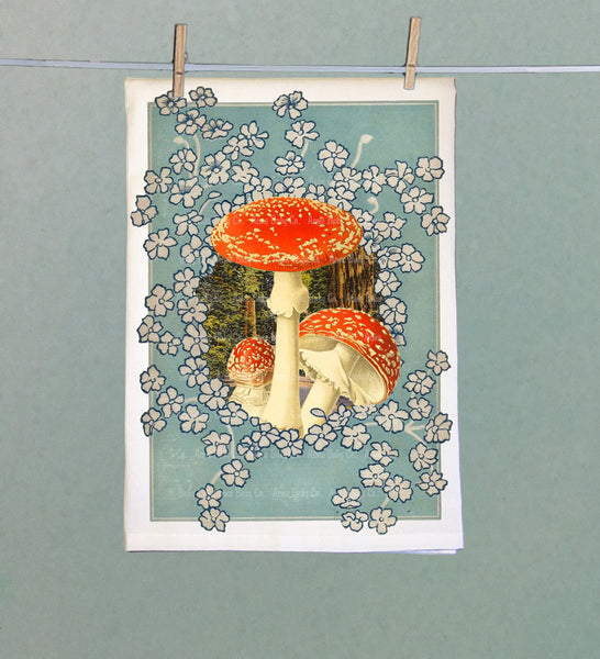 Amanita Mushrooms Organic Kitchen Towel