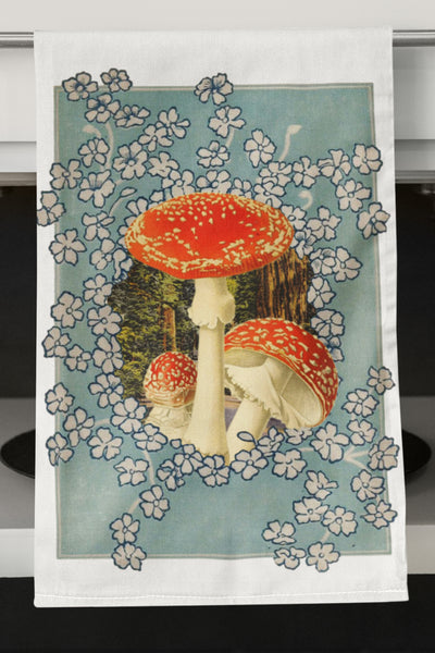 Amanita Mushrooms Organic Kitchen Towel