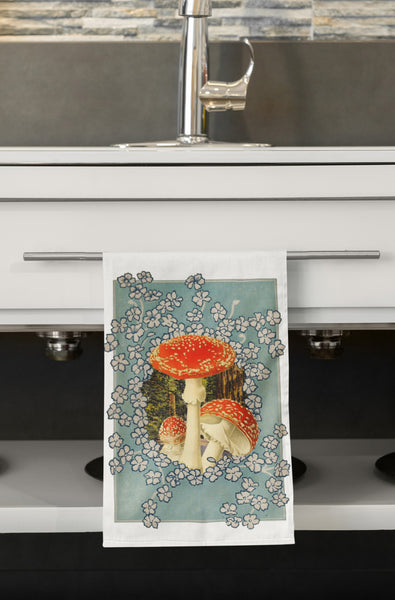 Amanita Mushrooms Organic Kitchen Towel