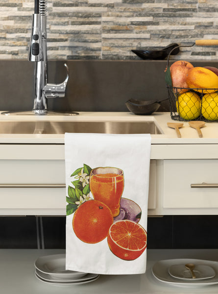 Fresh Orange Juice Organic Tea Towel