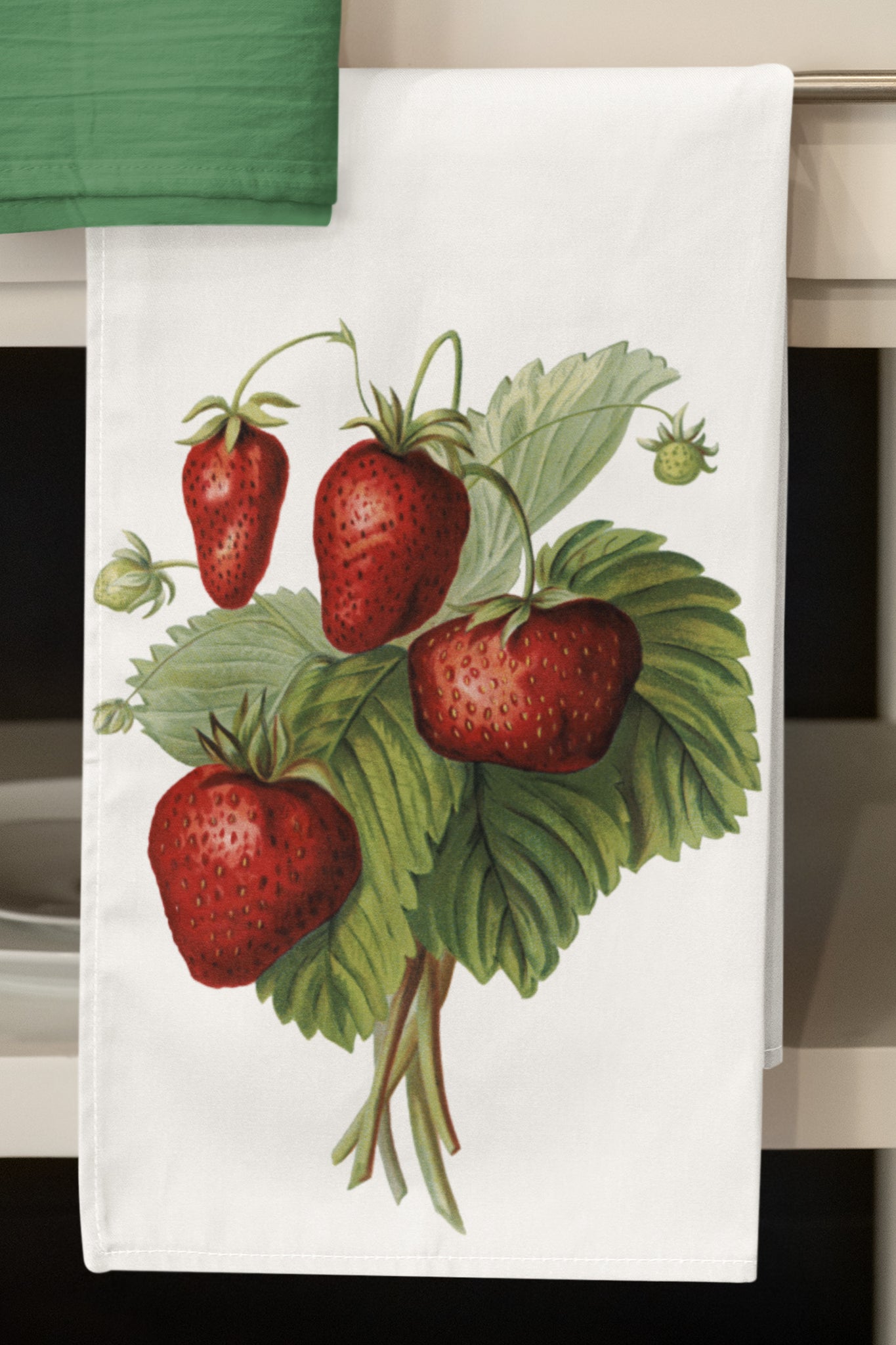 Natural Strawberries Organic Tea Towel