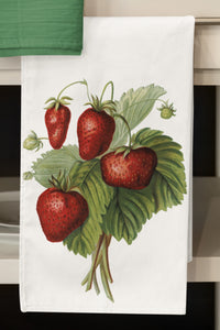 Natural Strawberries Organic Tea Towel