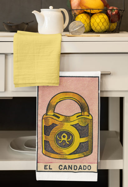 El Candado Padlock Retro Organic Kitchen Towel