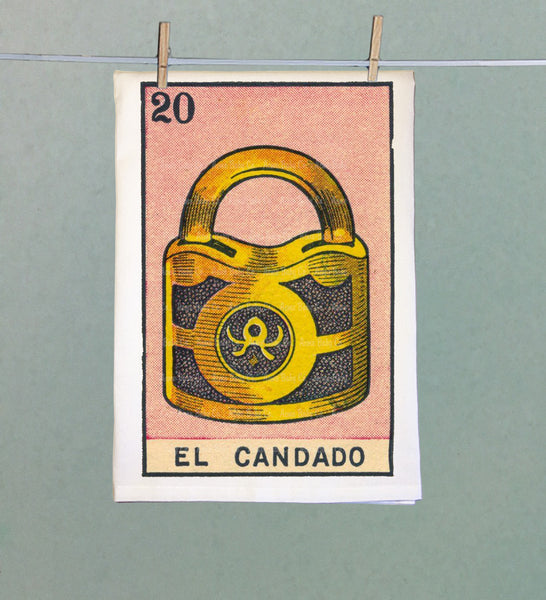 El Candado Padlock Retro Organic Kitchen Towel