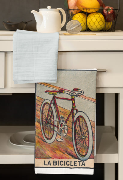 La Bicicleta Bicycle Retro Organic Kitchen Towel