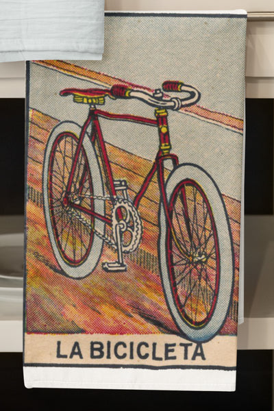 La Bicicleta Bicycle Retro Organic Kitchen Towel