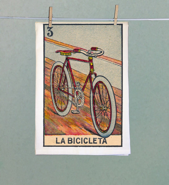 La Bicicleta Bicycle Retro Organic Kitchen Towel