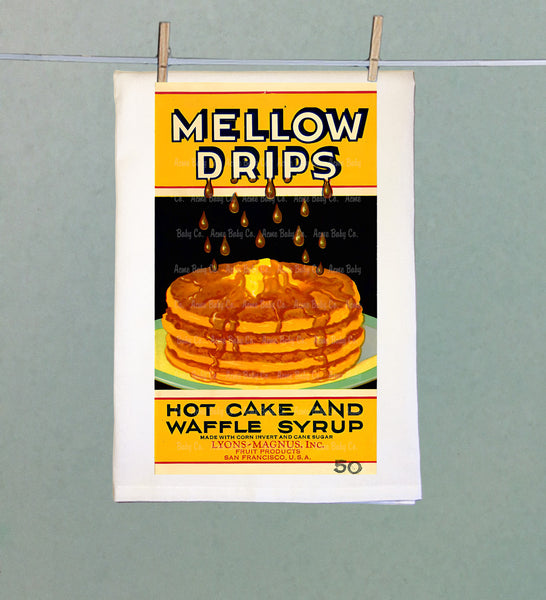 Mellow Drips Pancake Syrup Organic Kitchen Towel