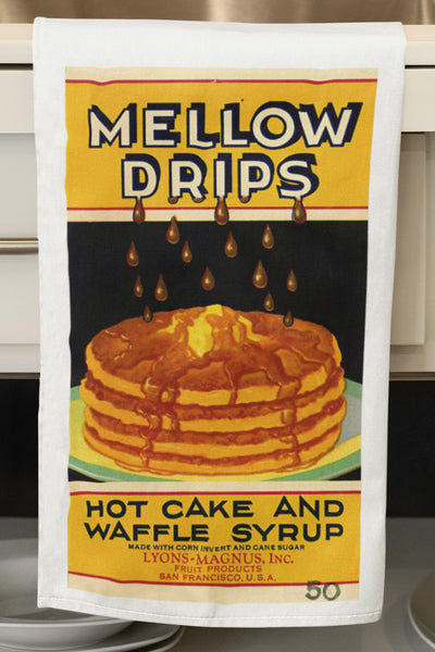 Mellow Drips Pancake Syrup Organic Kitchen Towel