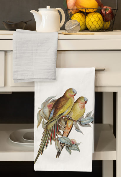 Tiki Parrots Organic Tea Towel