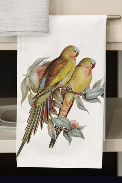 Tiki Parrots Organic Tea Towel