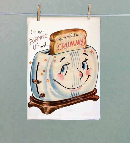 Vintage Toaster Organic Kitchen Towel