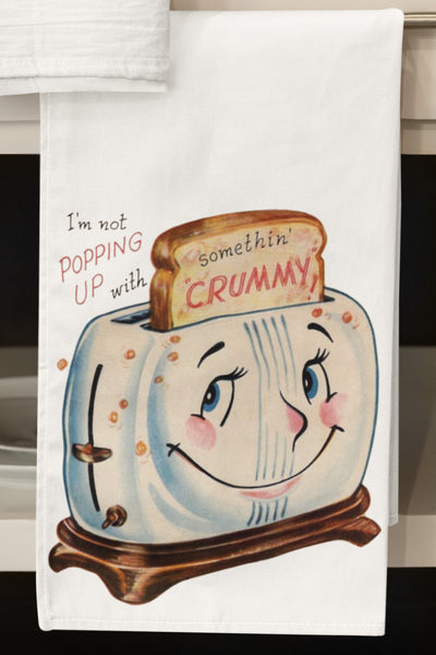 Vintage Toaster Organic Kitchen Towel