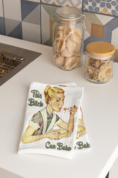 This Bitch Can Bake Organic Tea Towel