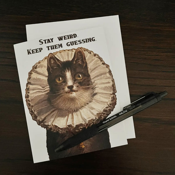 Stay Weird Funny Kitty Card - Birthday Friendship Everyday