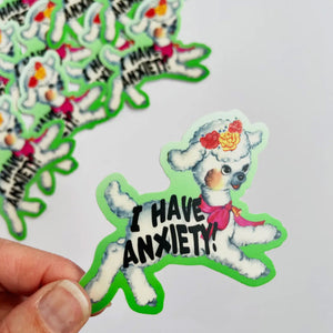 I Have Anxiety Funny Lamb Sticker