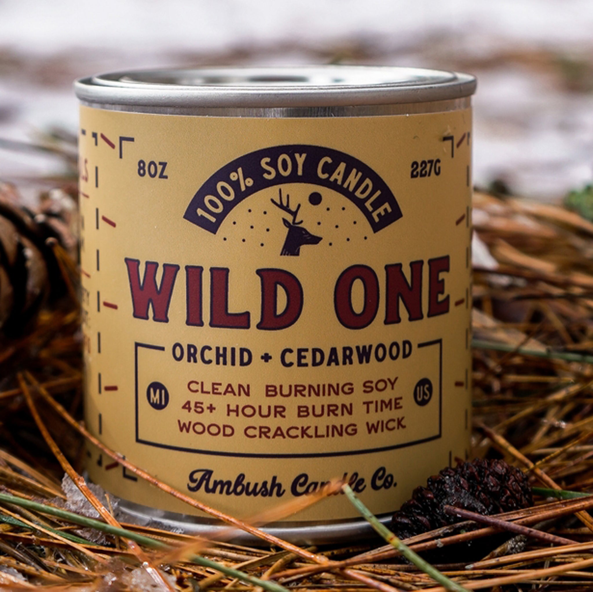 Wild One | Orchid + Cedarwood 8oz Soy Candle