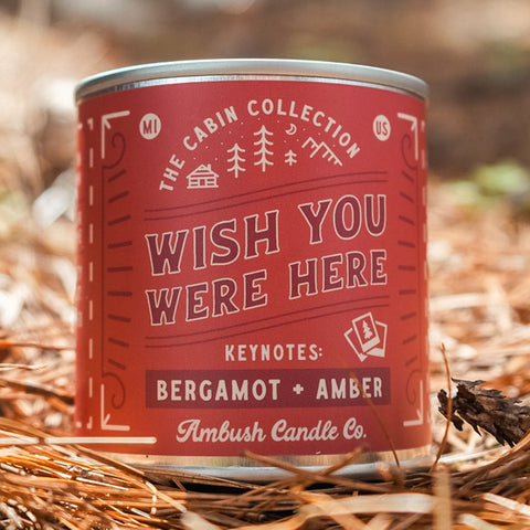 Wish You Were Here | Bergamot + Amber 8oz Soy Candle