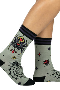 Widow's Web Crew Socks