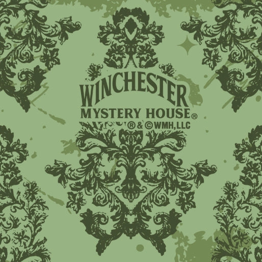 Winchester Mystery House® Ghoulish Green Damask Crew Sock