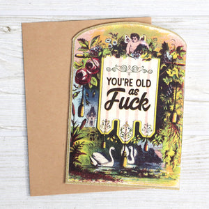 You’Re Old As Fuck - Vintage Birthday Card