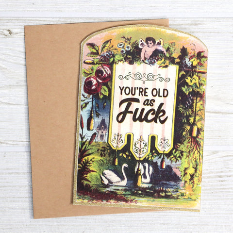 You’Re Old As Fuck - Vintage Birthday Card