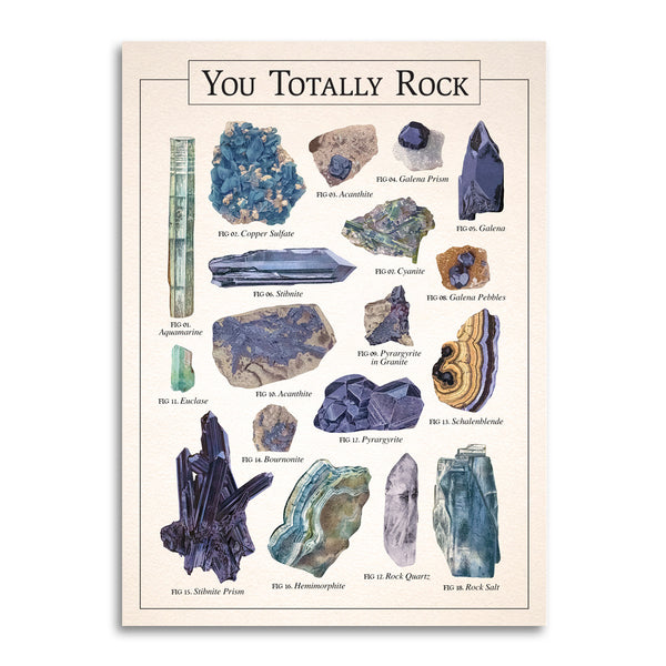 You Totally Rock - Punny Vintage Thank You Card